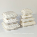 Eco-Friendly Compostable Cornstarch Corn Starch Plastic Takeaway Fast Food Clamshell Box